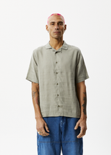 Afends Mens Daily - Hemp Cuban Short Sleeve Shirt - Olive - Afends mens daily   hemp cuban short sleeve shirt   olive   streetwear   sustainable fashion