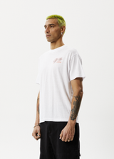 AFENDS Mens Dazed - Boxy Graphic T-Shirt - White - Afends mens dazed   boxy graphic t shirt   white   streetwear   sustainable fashion