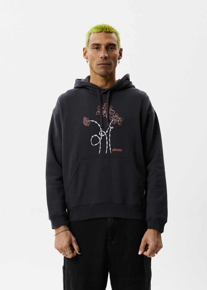 Afends Mens Dazed - Graphic Hoodie - Charcoal - Streetwear - Sustainable Fashion