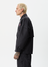Afends Mens Escape - Recycled Spray Jacket - Charcoal - Afends mens escape   recycled spray jacket   charcoal   streetwear   sustainable fashion