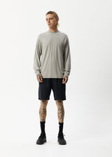 Afends Mens Essential - Hemp Long Sleeve T-Shirt - Olive - Afends mens essential   hemp long sleeve t shirt   olive   streetwear   sustainable fashion