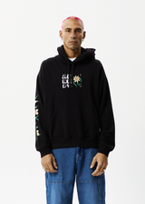 Afends Mens Flowerbed - Graphic Hoodie - Black - Afends mens flowerbed   graphic hoodie   black   streetwear   sustainable fashion
