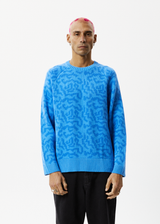 Afends Mens Icebergs - Knitted Crew Neck Jumper - Arctic - Afends mens icebergs   knitted crew neck jumper   arctic   streetwear   sustainable fashion