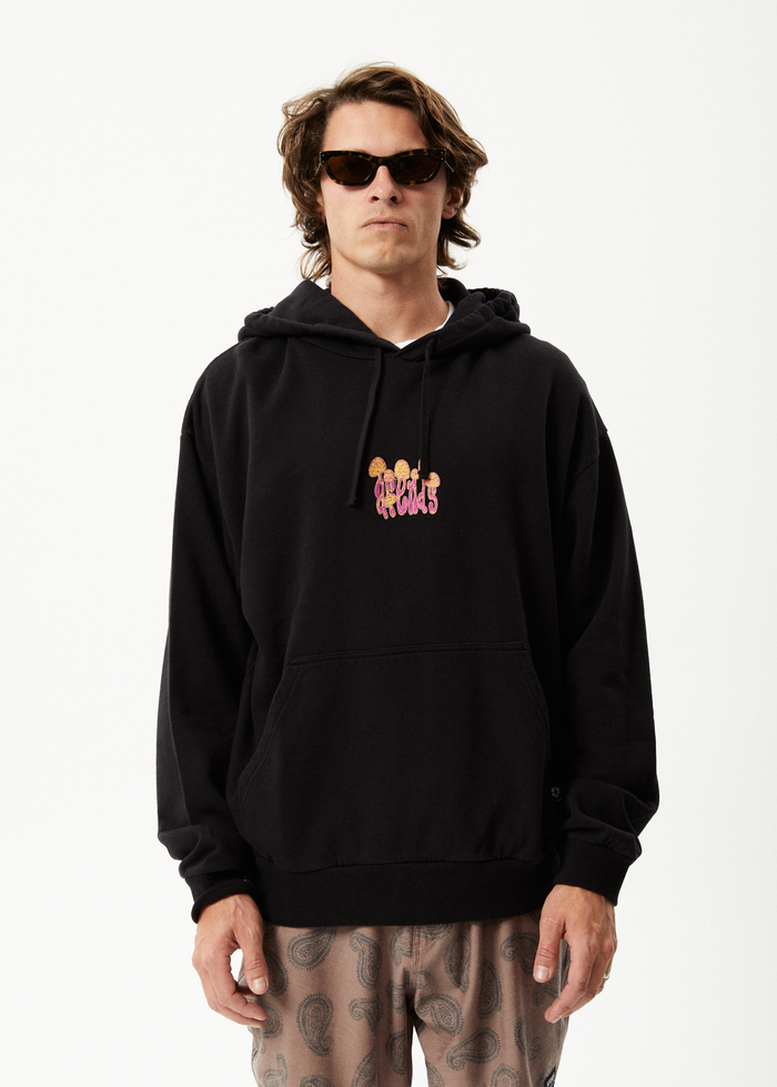 Afends Mens Intergalactic - Graphic Hoodie - Black - Streetwear - Sustainable Fashion