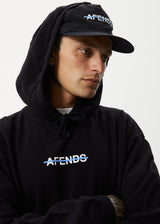 Afends Mens Liquid - Logo Hoodie - Black - Afends mens liquid   logo hoodie   black   streetwear   sustainable fashion