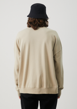 Afends Mens Luxury - Recycled Crew Neck Jumper - Cement - Afends mens luxury   recycled crew neck jumper   cement   streetwear   sustainable fashion