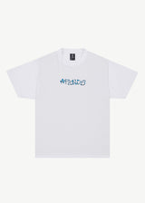 Afends Mens Melted - Boxy Logo T-Shirt - White - Afends mens melted   boxy logo t shirt   white   streetwear   sustainable fashion
