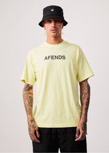 Afends Mens Millions - Recycled Retro T-Shirt - Citron - Afends mens millions   recycled retro t shirt   citron   streetwear   sustainable fashion