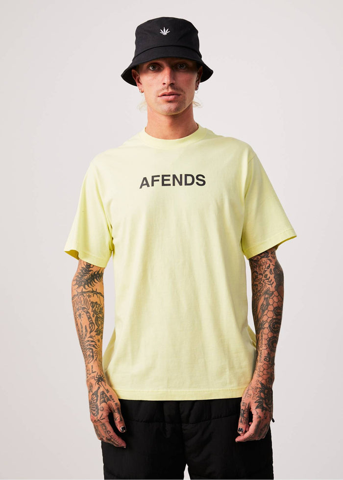 Afends Mens Millions - Recycled Retro T-Shirt - Citron - Streetwear - Sustainable Fashion