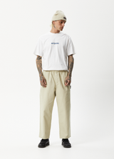 Afends Mens Ninety Eights - Elastic Waist Pants - Cement - Afends mens ninety eights   elastic waist pants   cement   streetwear   sustainable fashion