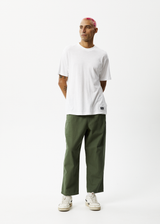 Afends Mens Ninety Eights - Recycled Baggy Elastic Waist Pants - Cypress - Afends mens ninety eights   recycled baggy elastic waist pants   cypress   streetwear   sustainable fashion