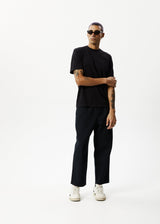 Afends Mens Ninety Eights - Recycled Elastic Waist Pant - Black - Afends mens ninety eights   recycled elastic waist pant   black   streetwear   sustainable fashion