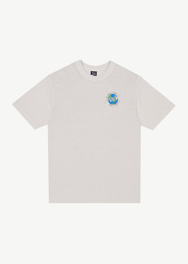 Afends Mens Orbital - Retro Graphic T-Shirt - Moonbeam