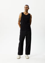 Afends Mens Paramount - Recycled Rib Singlet - Black - Afends mens paramount   recycled rib singlet   black   streetwear   sustainable fashion
