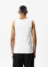 Afends Mens Paramount - Recycled Rib Singlet - White - Afends mens paramount   recycled rib singlet   white   streetwear   sustainable fashion
