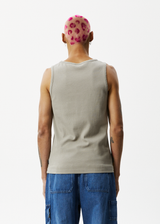 Afends Mens Paramount - Ribbed Singlet - Olive - Afends mens paramount   ribbed singlet   olive   streetwear   sustainable fashion