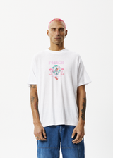 Afends Mens Peace - Boxy Graphic T-Shirt - White - Afends mens peace   boxy graphic t shirt   white   streetwear   sustainable fashion
