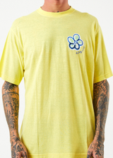 Afends Mens Rave - Hemp Retro Graphic T-Shirt - Lemonade - Afends mens rave   hemp retro graphic t shirt   lemonade   streetwear   sustainable fashion