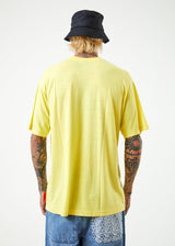 Afends Mens Rave - Hemp Retro Graphic T-Shirt - Lemonade - Afends mens rave   hemp retro graphic t shirt   lemonade   streetwear   sustainable fashion