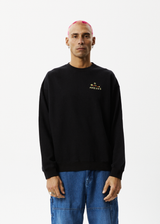 Afends Mens Sleepy Hollow - Crew Neck Jumper - Black - Afends mens sleepy hollow   crew neck jumper   black   streetwear   sustainable fashion