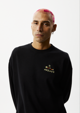 Afends Mens Sleepy Hollow - Crew Neck Jumper - Black - Afends mens sleepy hollow   crew neck jumper   black   streetwear   sustainable fashion
