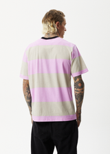 Afends Mens Space - Striped Retro Logo T-Shirt - Candy Stripe - Afends mens space   striped retro logo t shirt   candy stripe   streetwear   sustainable fashion