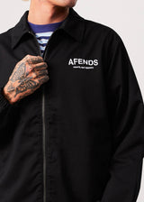 Afends Mens Spaced - Recycled Coach Jacket - Black - Afends mens spaced   recycled coach jacket   black   streetwear   sustainable fashion
