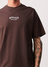 Afends Mens Spaced - Recycled Retro T-Shirt - Coffee - Afends mens spaced   recycled retro t shirt   coffee   streetwear   sustainable fashion