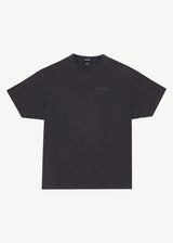 AFENDS Mens Staple - Hemp Boxy Logo T-Shirt - Stone Black - Afends mens staple   hemp boxy logo t shirt   stone black   streetwear   sustainable fashion