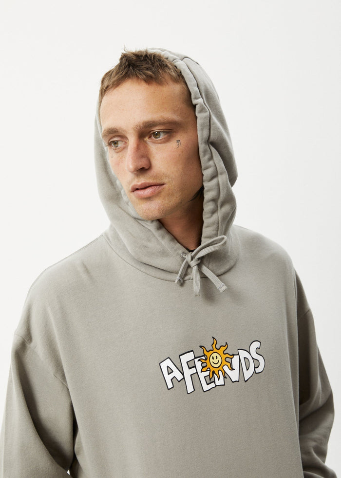 Afends Mens Sunshine - Graphic Hoodie - Olive - Streetwear - Sustainable Fashion