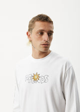 Afends Mens Sunshine - Long Sleeve Graphic T-Shirt - White - Afends mens sunshine   long sleeve graphic t shirt   white   streetwear   sustainable fashion
