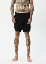 Afends Mens Vortex - Recycled Fixed Waist Boardshorts - Black - Afends mens vortex   recycled fixed waist boardshorts   black   streetwear   sustainable fashion