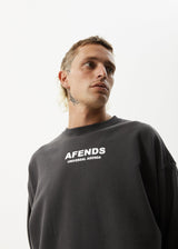 Afends Mens Universal - Crew Neck Jumper - Stone Black - Afends mens universal   crew neck jumper   stone black   streetwear   sustainable fashion