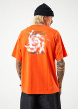 Afends Mens Universal - Recycled Retro Graphic T-Shirt - Orange - Afends mens universal   recycled retro graphic t shirt   orange   streetwear   sustainable fashion