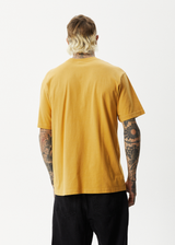 Afends Mens Universal - Retro Graphic T-Shirt - Mustard - Afends mens universal   retro graphic t shirt   mustard   streetwear   sustainable fashion