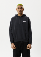 Afends Mens Vinyl - Logo Hoodie - Charcoal - Afends mens vinyl   logo hoodie   charcoal   streetwear   sustainable fashion