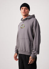 Afends Mens Warped - Recycled Hoodie - Steel - Afends mens warped   recycled hoodie   steel   streetwear   sustainable fashion
