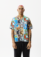 Afends Mens Water Is Life - Cuban Short Sleeve Shirt - Multi - Afends mens water is life   cuban short sleeve shirt   multi   streetwear   sustainable fashion