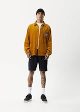 Afends Mens Waterfall - Corduroy Jacket - Mustard - Afends mens waterfall   corduroy jacket   mustard   streetwear   sustainable fashion
