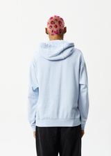 Afends Mens World Problems - Recycled Hoodie - Powder Blue - Afends mens world problems   recycled hoodie   powder blue   streetwear   sustainable fashion
