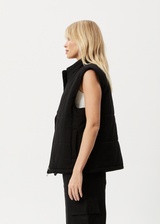 Afends Midnight - Puffer Vest - Black - Afends midnight   puffer vest   black   streetwear   sustainable fashion