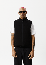 Afends Midnight - Puffer Vest - Black - Afends midnight   puffer vest   black   streetwear   sustainable fashion
