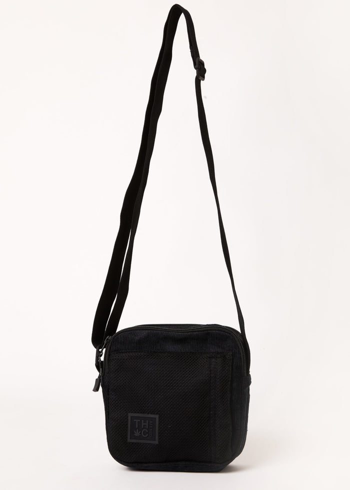 Afends Unisex Asta - Hemp Corduroy Pouch Bag - Black - Streetwear - Sustainable Fashion