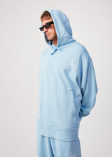 Afends Unisex Conditional - Unisex Organic Oversized Hoodie - Sky Blue - Afends unisex conditional   unisex organic oversized hoodie   sky blue   streetwear   sustainable fashion