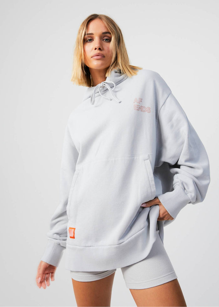 Afends Unisex Conditional - Unisex Organic Oversized Hoodie - Smoke - Streetwear - Sustainable Fashion