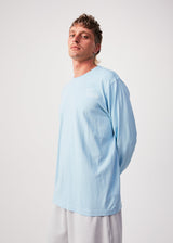 Afends Unisex Conditional - Unisex Organic Oversized Long Sleeve T-Shirt - Sky Blue - Afends unisex conditional   unisex organic oversized long sleeve t shirt   sky blue   streetwear   sustainable fashion