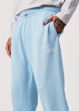 Afends Unisex Conditional - Unisex Organic Sweat Pants - Sky Blue - Afends unisex conditional   unisex organic sweat pants   sky blue   streetwear   sustainable fashion