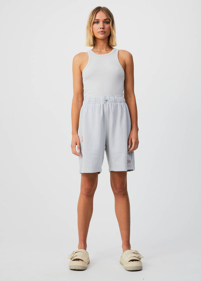 Afends Unisex Conditional - Unisex Organic Sweat Shorts - Smoke - Streetwear - Sustainable Fashion
