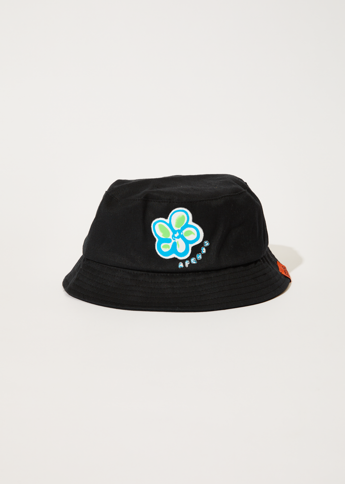 Afends Unisex Cosmic - Hemp Bucket Hat - Black - Streetwear - Sustainable Fashion