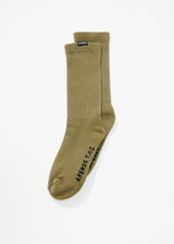 Afends Unisex Everyday - Hemp Crew Socks - Olive - Afends unisex everyday   hemp crew socks   olive   streetwear   sustainable fashion